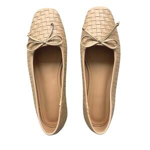 Woven Ballet Flat / Tan / 9